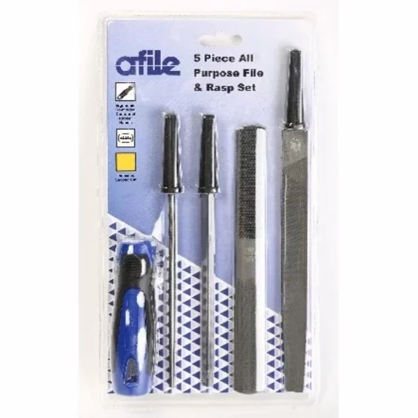 5 PIECE FILE SET BLISTER PACK